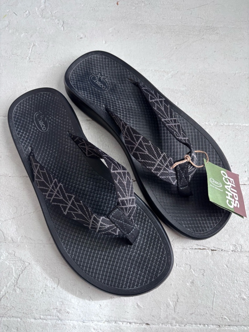 Chaco Playa Pro Flip Flops Directive Black Size 10 NWT